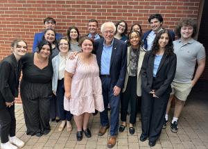Bernie Sanders with NHIOP student ambassadors