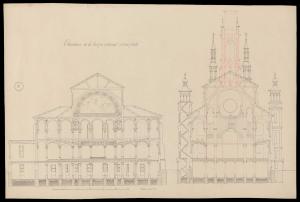 architectural diagram for a church interior