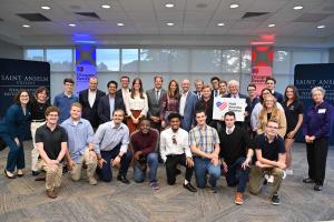 Students with state governors for the climate change talk