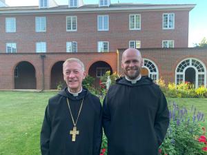 Abbot Mark Cooper, O.S.B. ’71 and Father George Rumley, O.S.B.