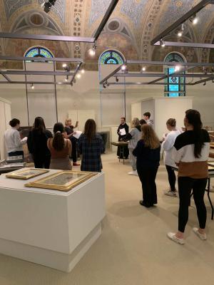 Katherine Bentz, Ph.D. visited the Chapel Art Center