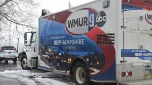 WMUR trucks marked the media presence on campus.