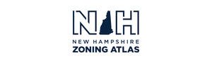Dark blue logo with a stylized N and an H with the outline of the state of New Hampshire in the middle. Text underneath says "NEW HAMPSHIRE ZONING ATLAS."