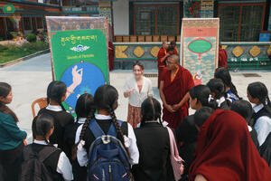 Emma Goulet Teaches Science with the Monks