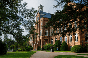 Alumni Hall on a summer day