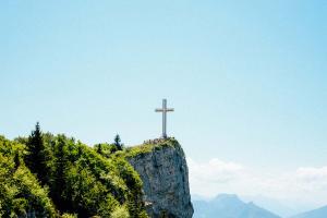 Cross on a hill