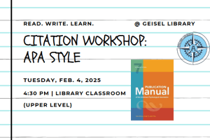 Poster for the APA style workshop