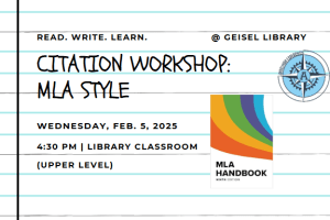 Poster for the MLA citation style workshop