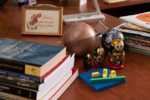 books on desk