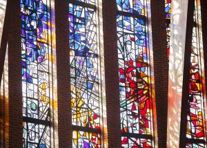 stained glass in the abbey church