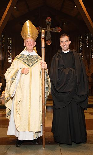 Brother Basil Franciose, O.S.B. ’17 and Abbot Mark Cooper, O.S.B. ’71.
