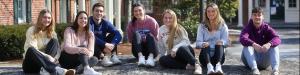 Students sit together in FBC