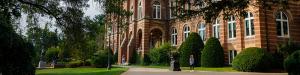 Alumni Hall on a summer day 