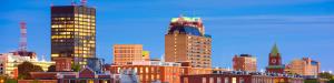 Manchester NH, waterfront viewed from the Merrimack river