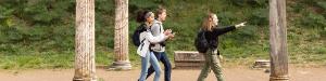 students at Hadrian's villa near Tivoli