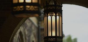 lanterns on the alumni hall front porch