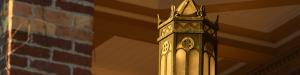 lanterns hanging above the alumni hall porch