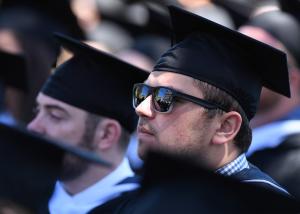 student at commencement