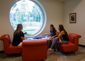 students sitting around a table
