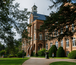 Alumni Hall on a summer day