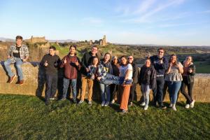 Students on the Tuscania trip pose for a photo