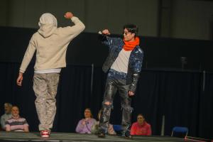 A picture from the fashion show run by the Men of Color Club