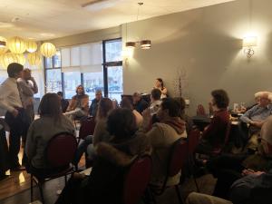 Community Discussion at a bistro in Manchester