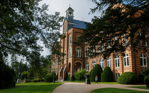 Alumni Hall on a summer day