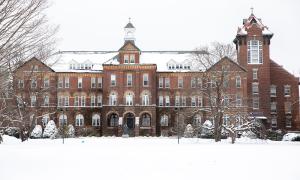 Alumni Hall in winter