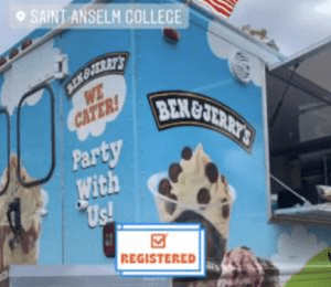 Student voter registration with Ben & Jerry's ice cream