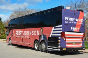 Perry Johnson's campaign bus