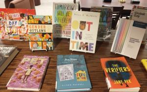 display of LGBTQ+ books