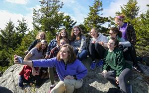 Group of students at Mountain Mass