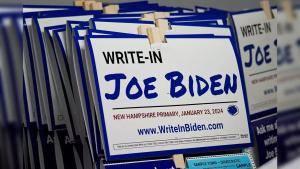 Write-In: Joe Biden sign
