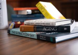 books on table