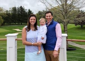 Donald Norris '11 with wife Maggie and their daughter Rosemary Josephine