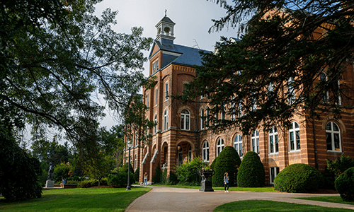 Alumni Hall on a summer day